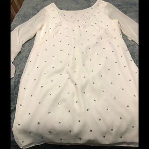 White Summer dress with sequins